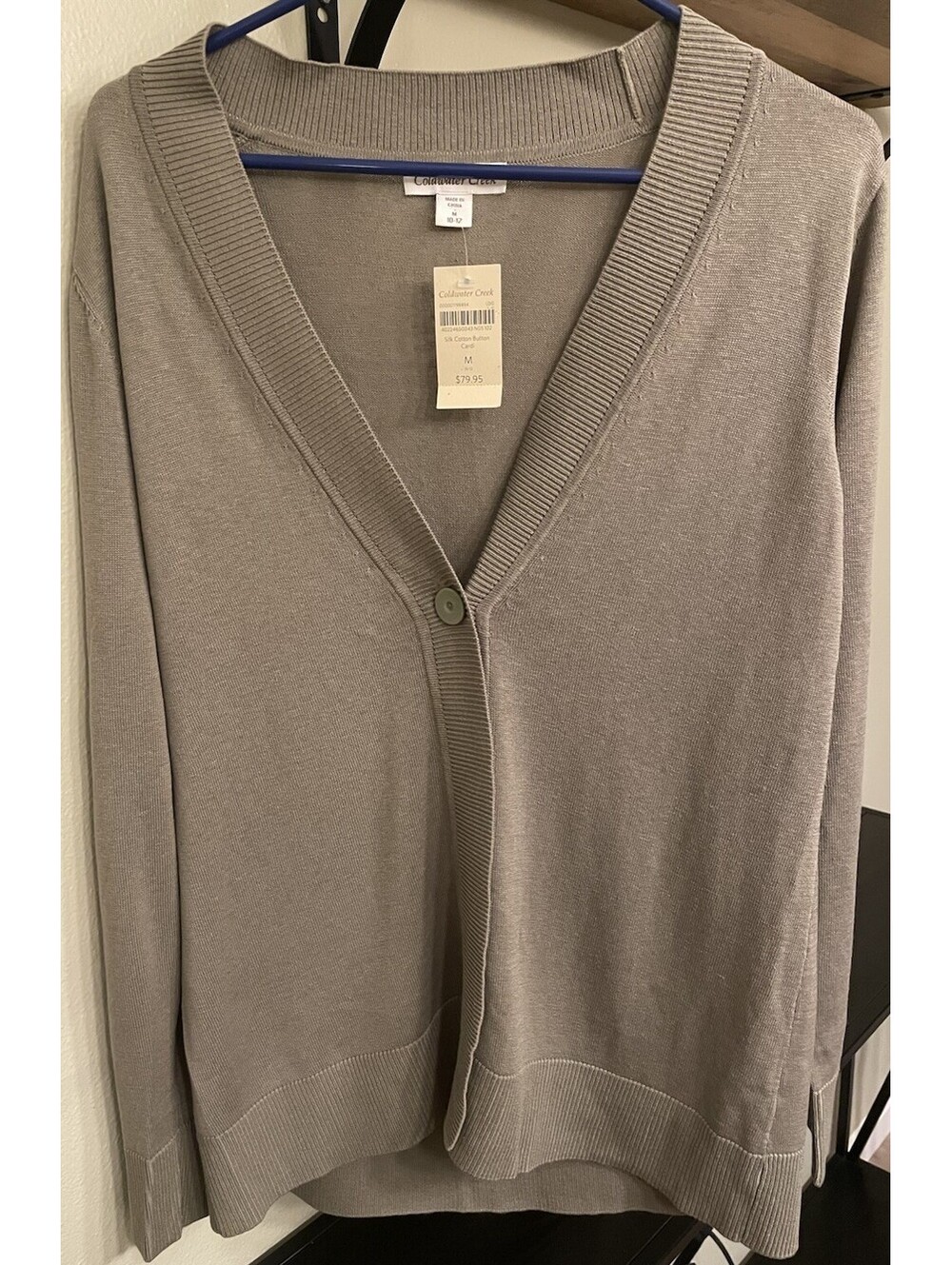 Women’s Coldwater Creek Cardigan Sweater Size Medium Brown/Green